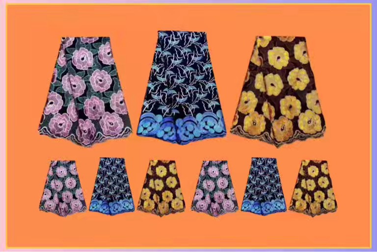 Lace Fabric Made from yarn and Silk
